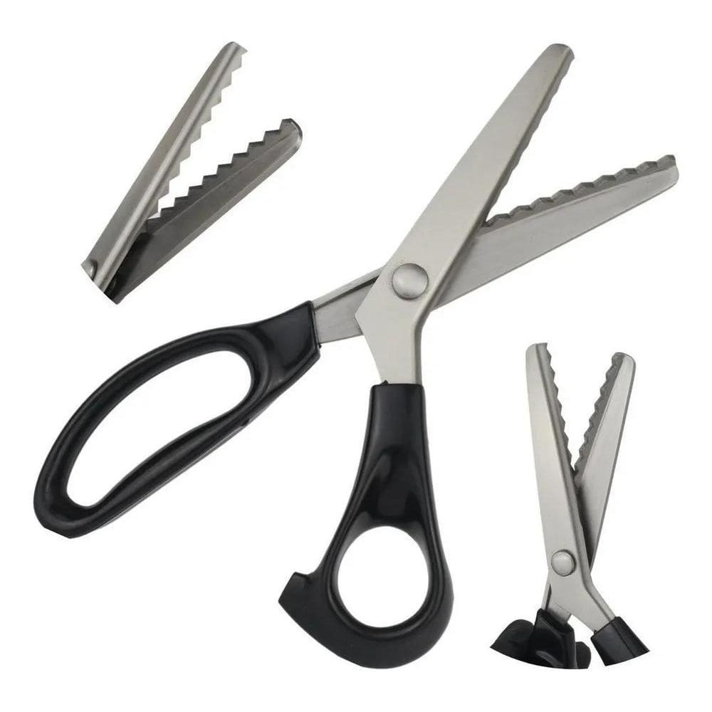 3X Tesoura De Picotar Profissional Zig-Zag Artesanato