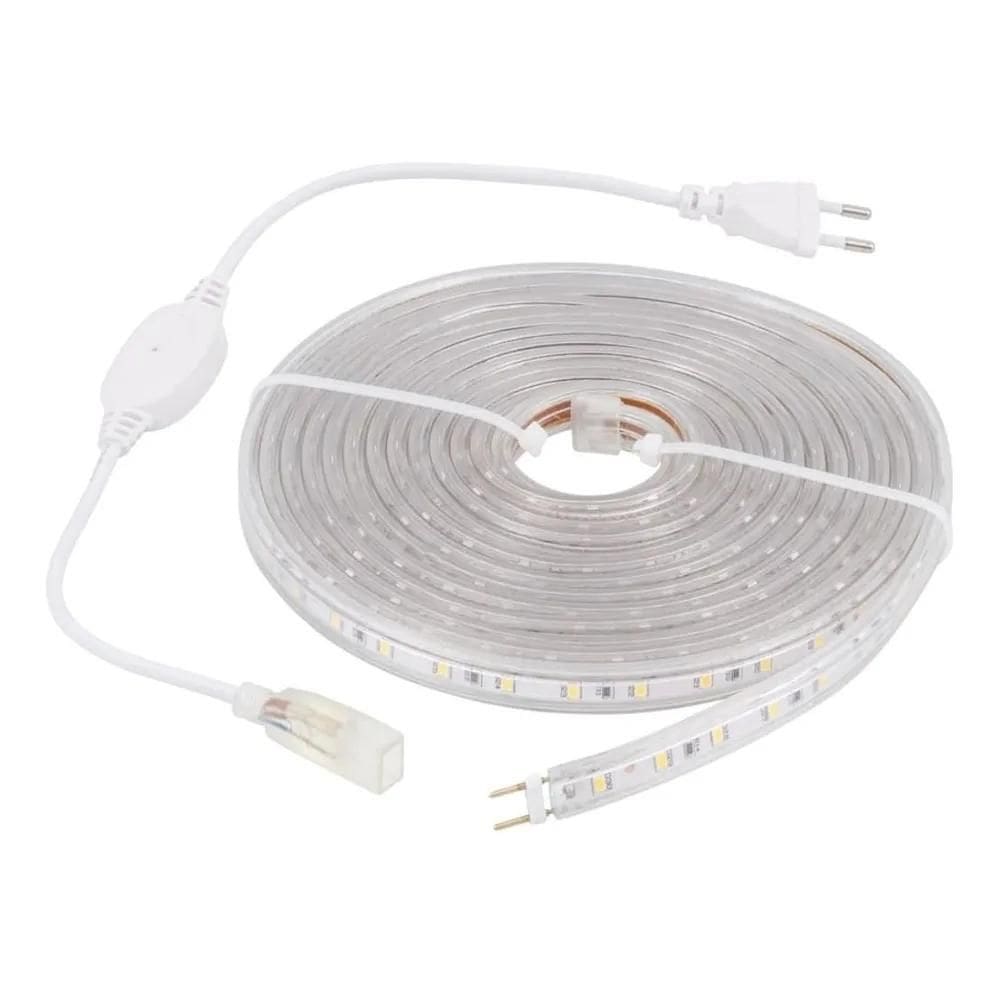 3X Fita Led Chata 5 Metros 5050 6000K Branco Frio + Conector