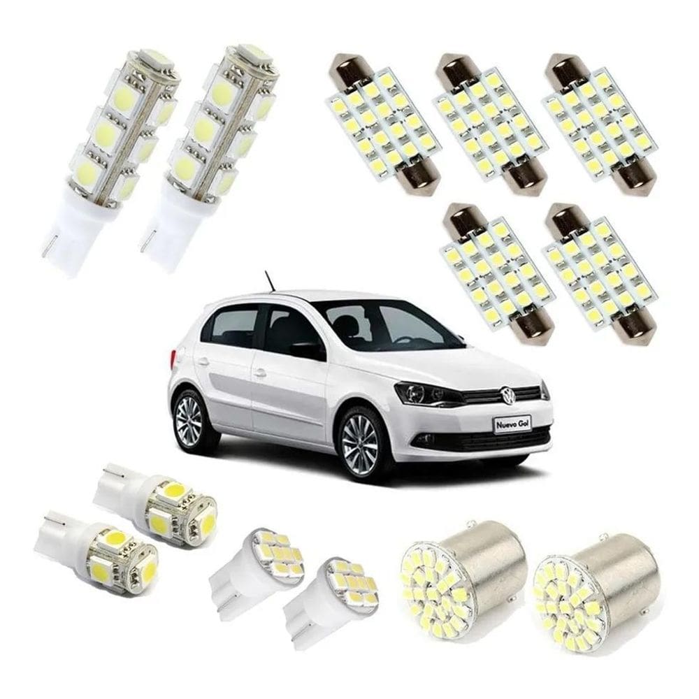 3X Kit Lampadas Led Gol Voyage Parati Up Fox Saveiro Golf Pi
