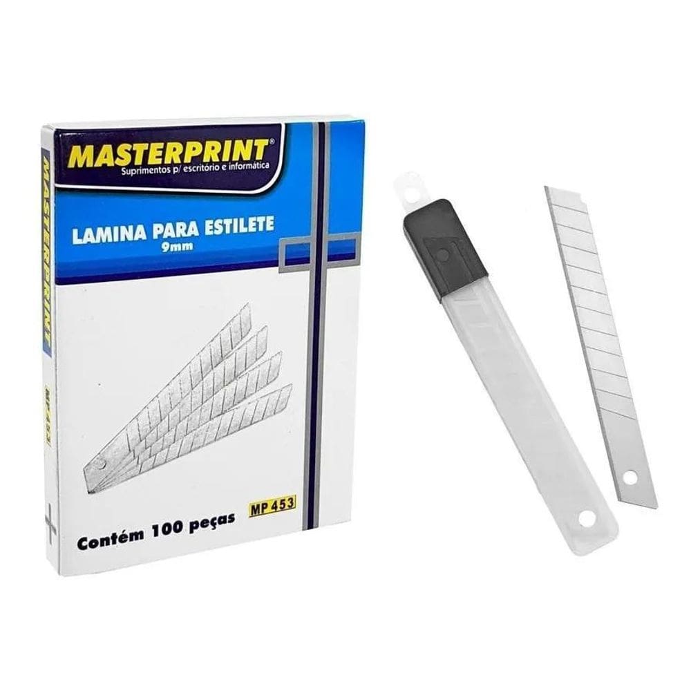 3X 100 Peças Lâmina Estilete 9Mm Masterprint