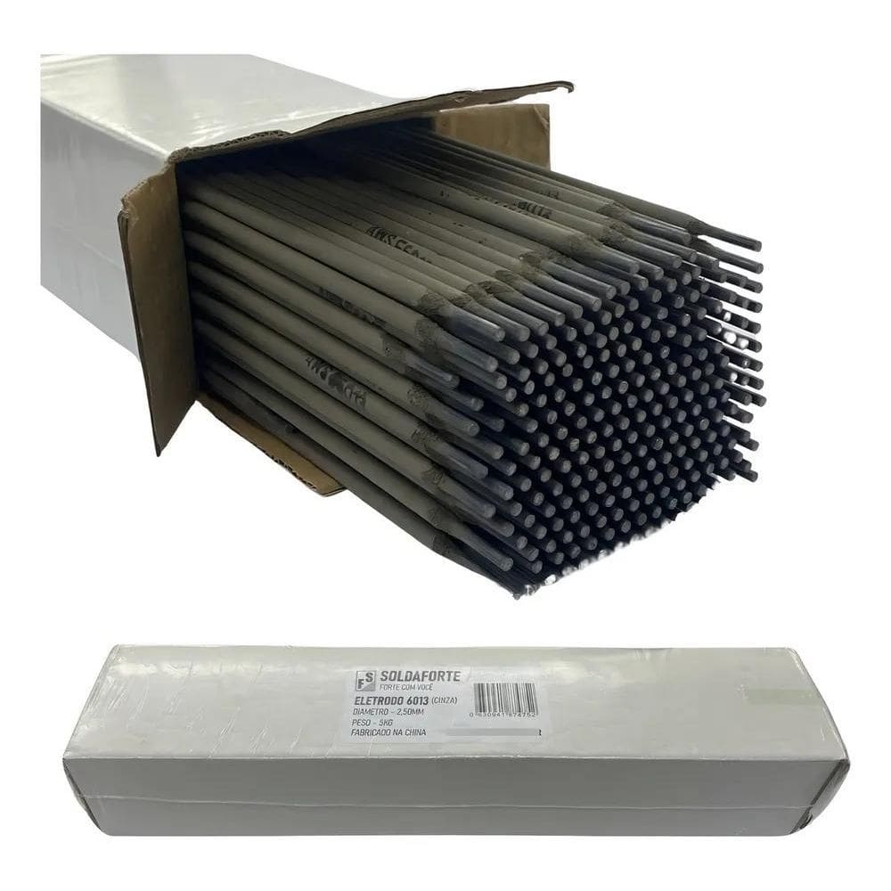 3X 5Kg Eletrodo 6013 Cinza 2,50Mm Ferro Metalon - Soldaforte