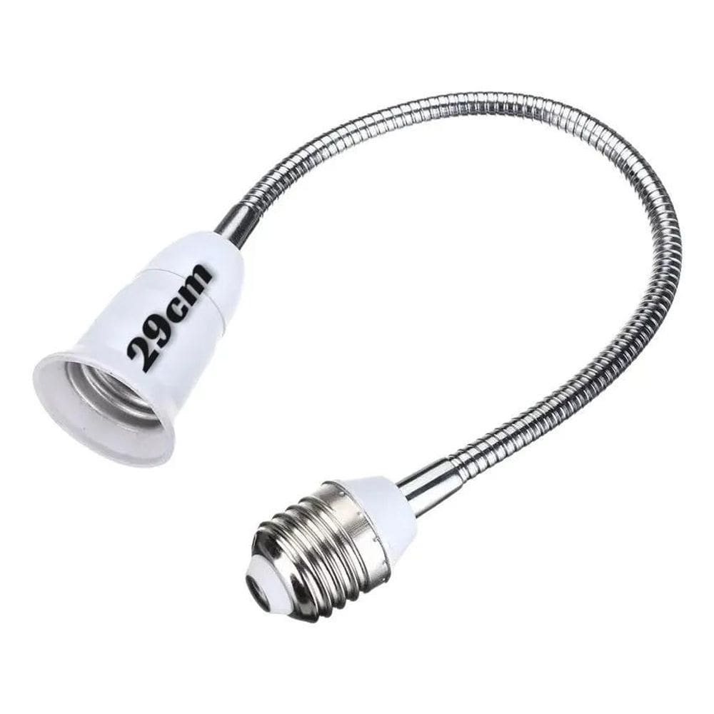 3X Prolongador Extensor Adaptador Bocal Lâmpada E27 - 29Cm