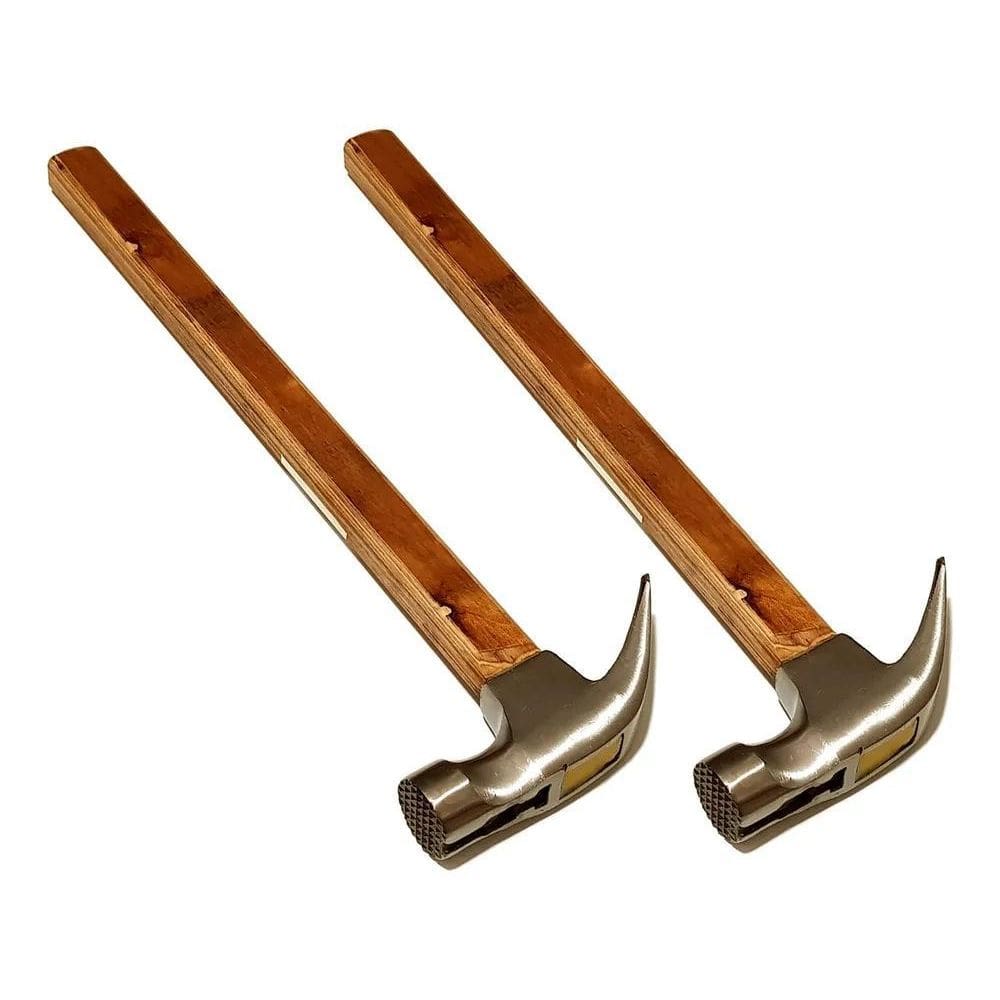 3X 2 Martelos Tipo Bellota 30Mm Cabo Madeirite Imã Porta Pre