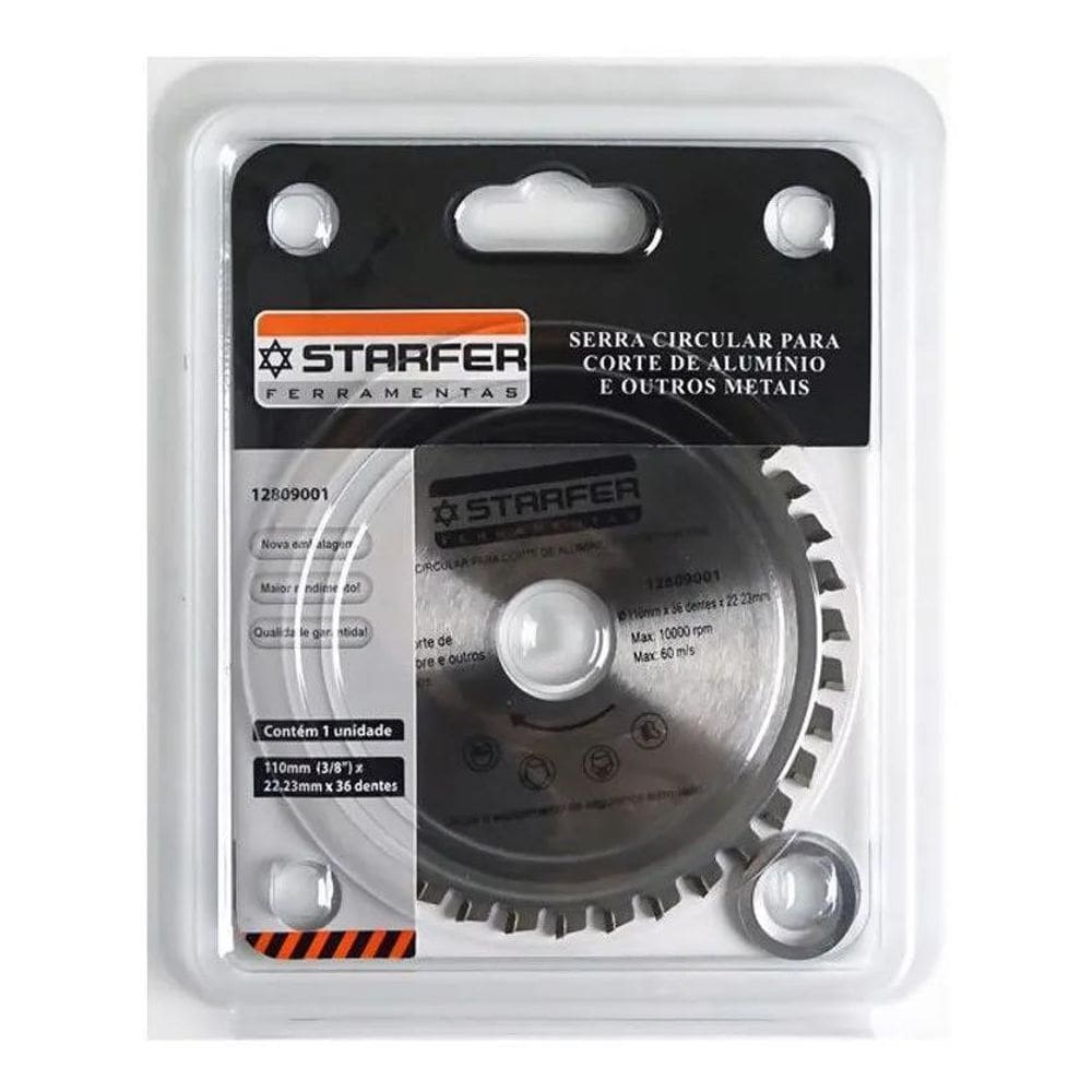 3X Serra Circular Videa Corte Alumínio 110Mmx36 Dentes Starf
