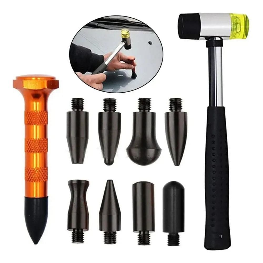 3X Martelinho De Ouro Kit 9 Pinos Rebatedor Ponteira Martelo