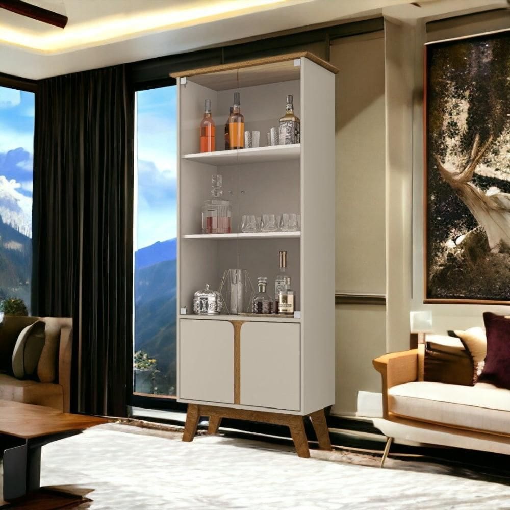 Cristaleira Madri Off White e Cinamomo Bechara