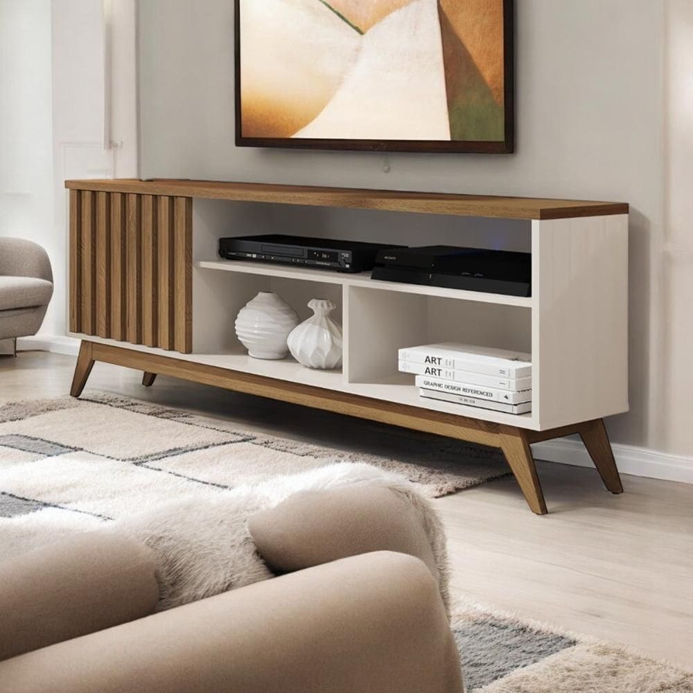 Rack Aurora Ripado Off White e Freijó