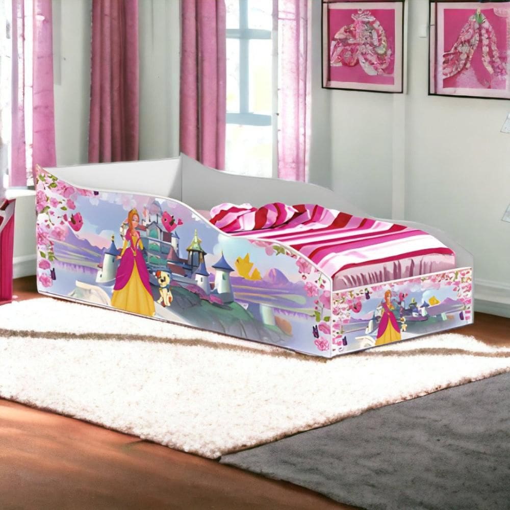 Cama Racer Solteiro Castelo com Colchão Gabrielli