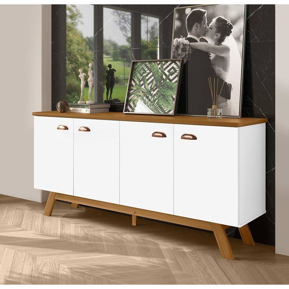 Buffet Moderno Atlanta Branco e Nature Tebarrot