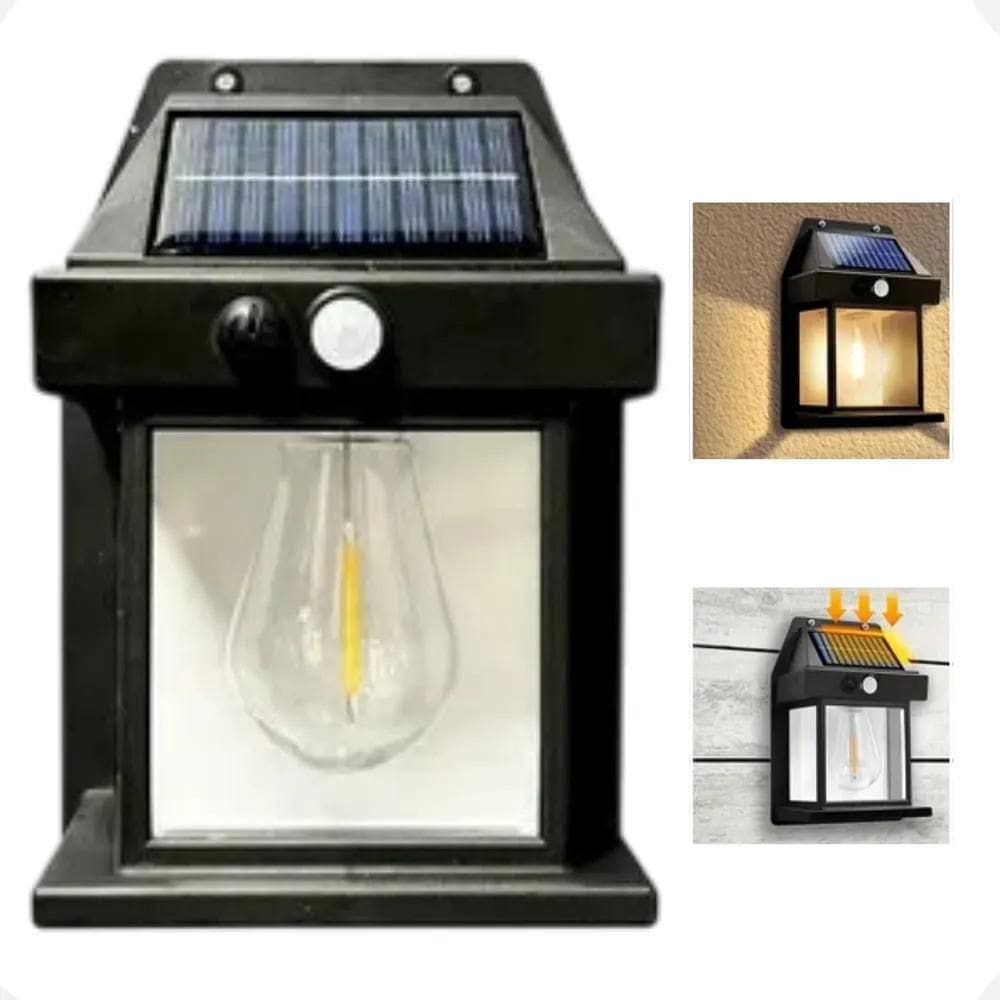 Arandela Luminária Luz Solar Externa Parede Sensor Presença