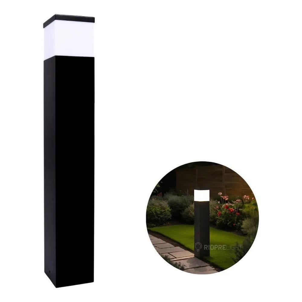 Poste Balizador 50 Cm Alumínio Chão Jardim Piso Solo Deck Co