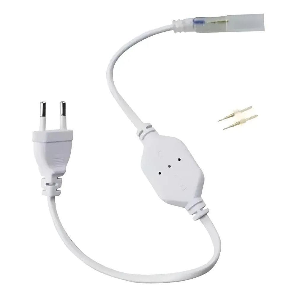 Kit 5 Conector Fonte Fita Led Mangueira Chata Bivolt Plugue