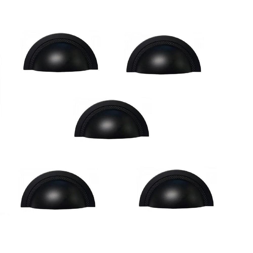 Kit 5 Puxador Shell 48Mm Zen Preto Zp4319.24 Concha