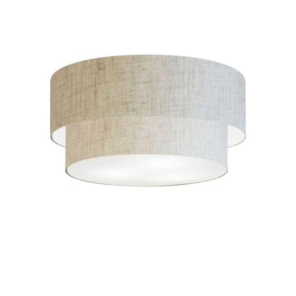 Plafon Para Sala Cilíndrico Sl-3017 Cúpula Cor Rústico Bege