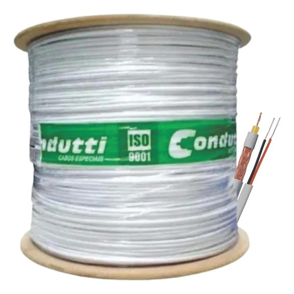 Bobina Cabo Coaxial 4Mm Cftv Bipolar Master 300M Condutti