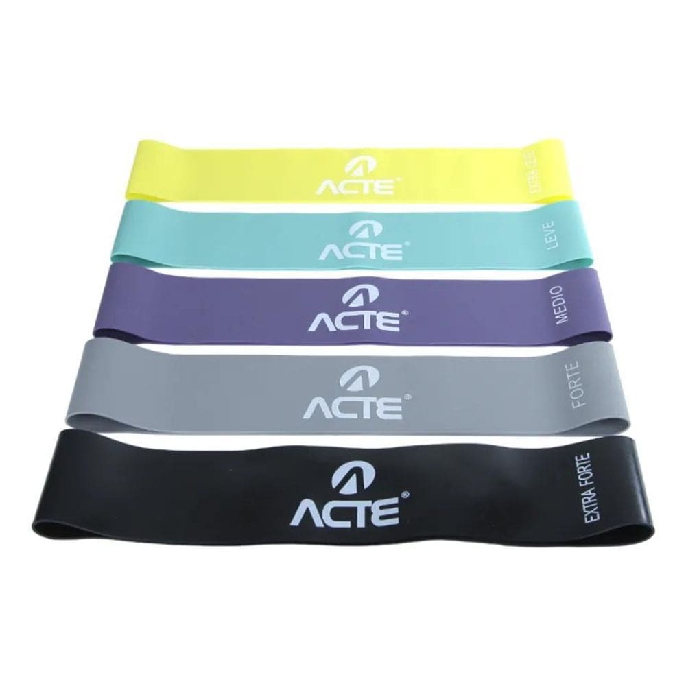 Kit Mini Band 5 Intensidades T315 Acte Sports Cor Amarelo