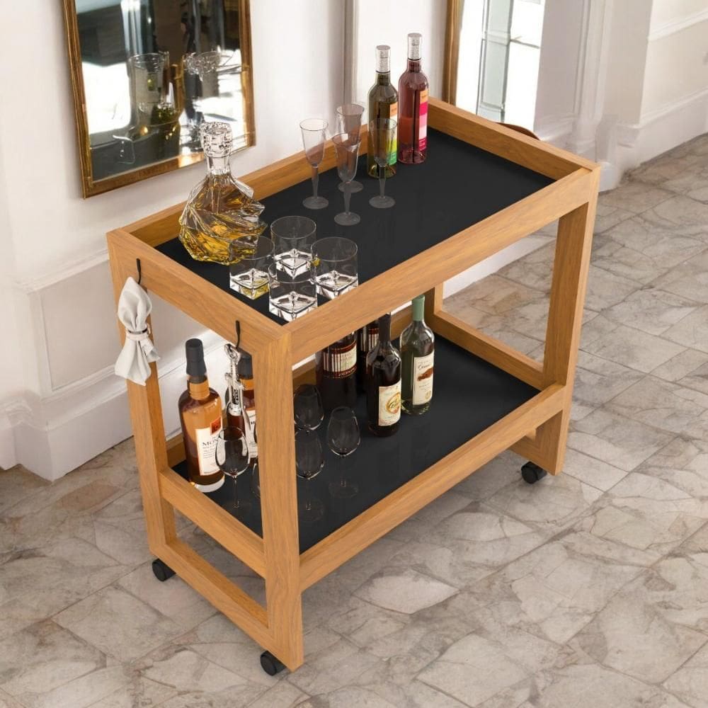 Adega com Rodízios Orfeu Preto SAL Movelaria