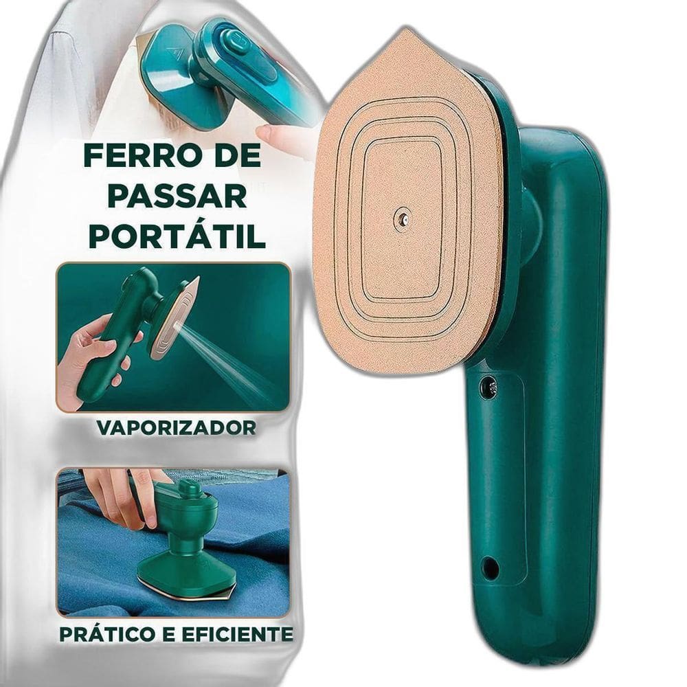 Mini Ferro De Passar Portátil Prático Viagem Cabe Na Mala
