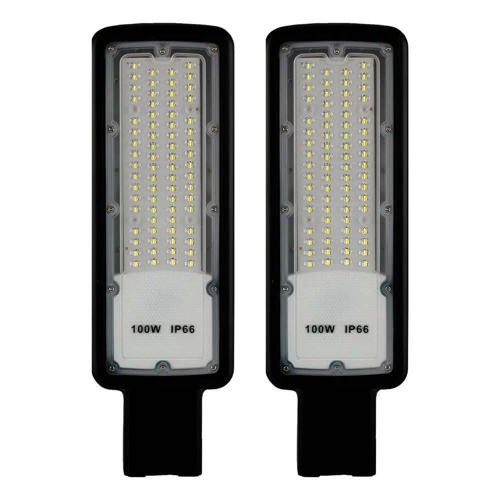 Kit 2 Luminária Led Para Poste 100W Iluminação Publica Sm