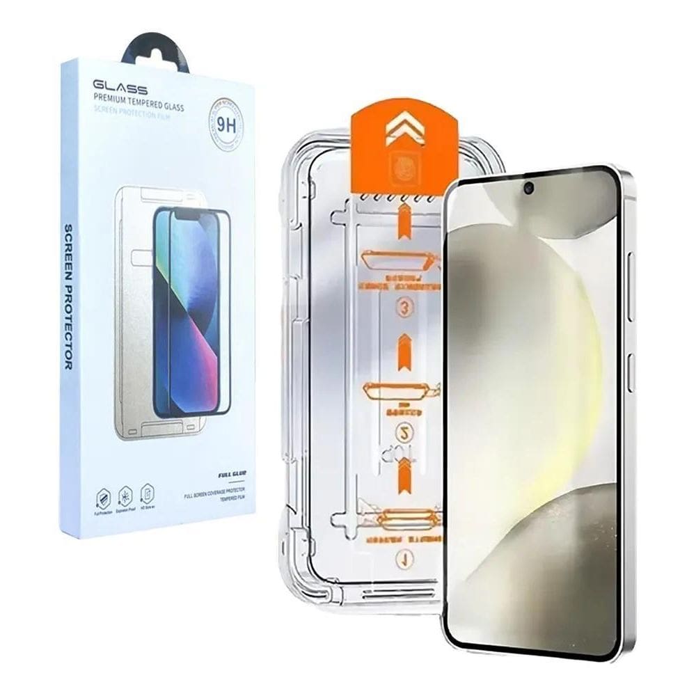 Película 3D Com Aplicador Vidro Anti-Queda Para Samsung