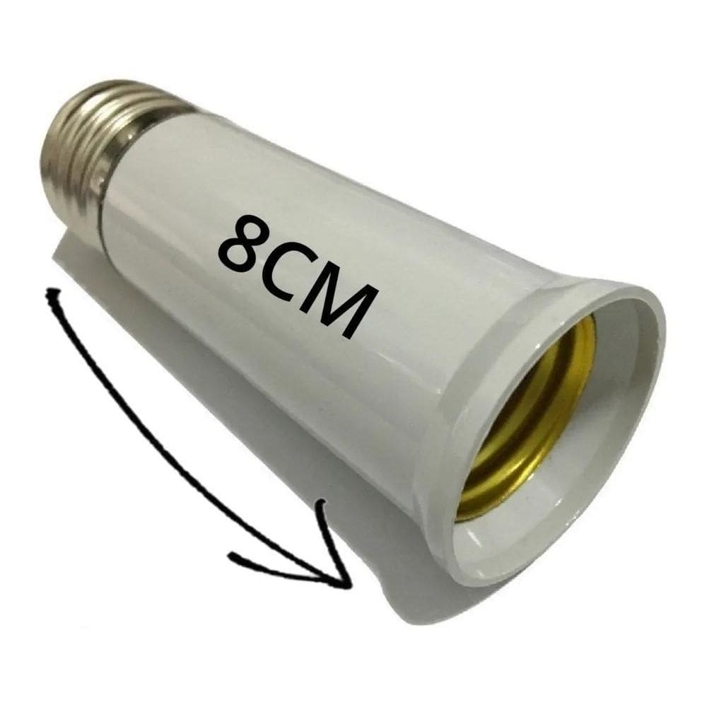 Prolongador Extensor Adaptador Soquete Lâmpada E27 - 80Mm