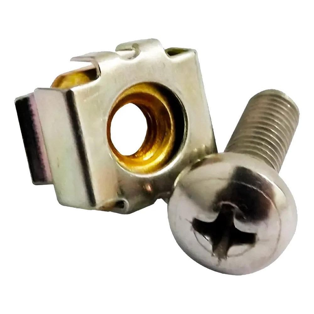 Kit Porca Gaiola + Parafuso Para Rack De Telecom Com 25 Pçs