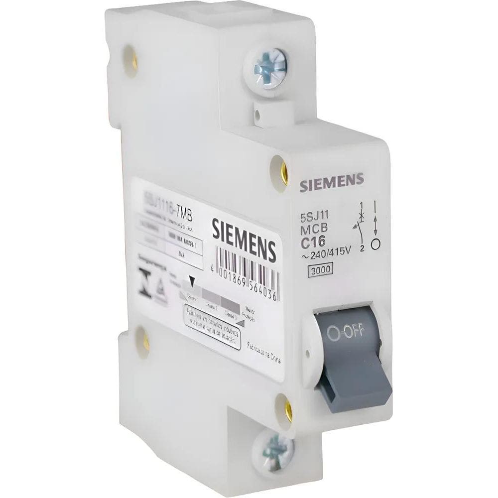 3X Disjuntor Monopolar Siemens Curva C 10/16/20/25/32A