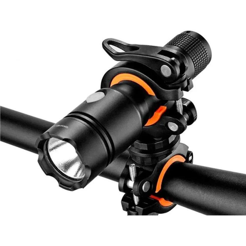 Suporte De Lanterna Farol Para Guidão Bicicleta Bike 360º