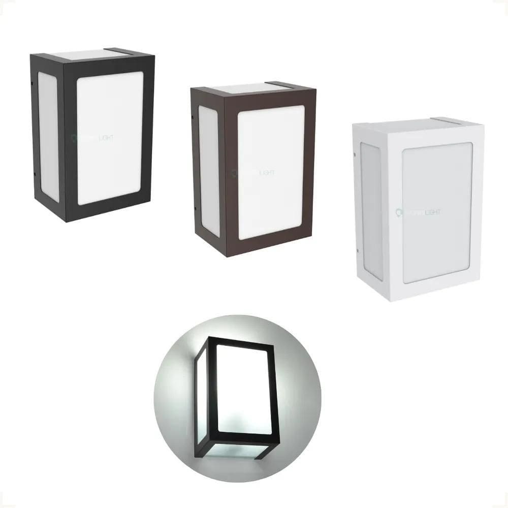 Arandela Alumínio 5 Vidros 17 Cm Foco Externa Parede E27 213