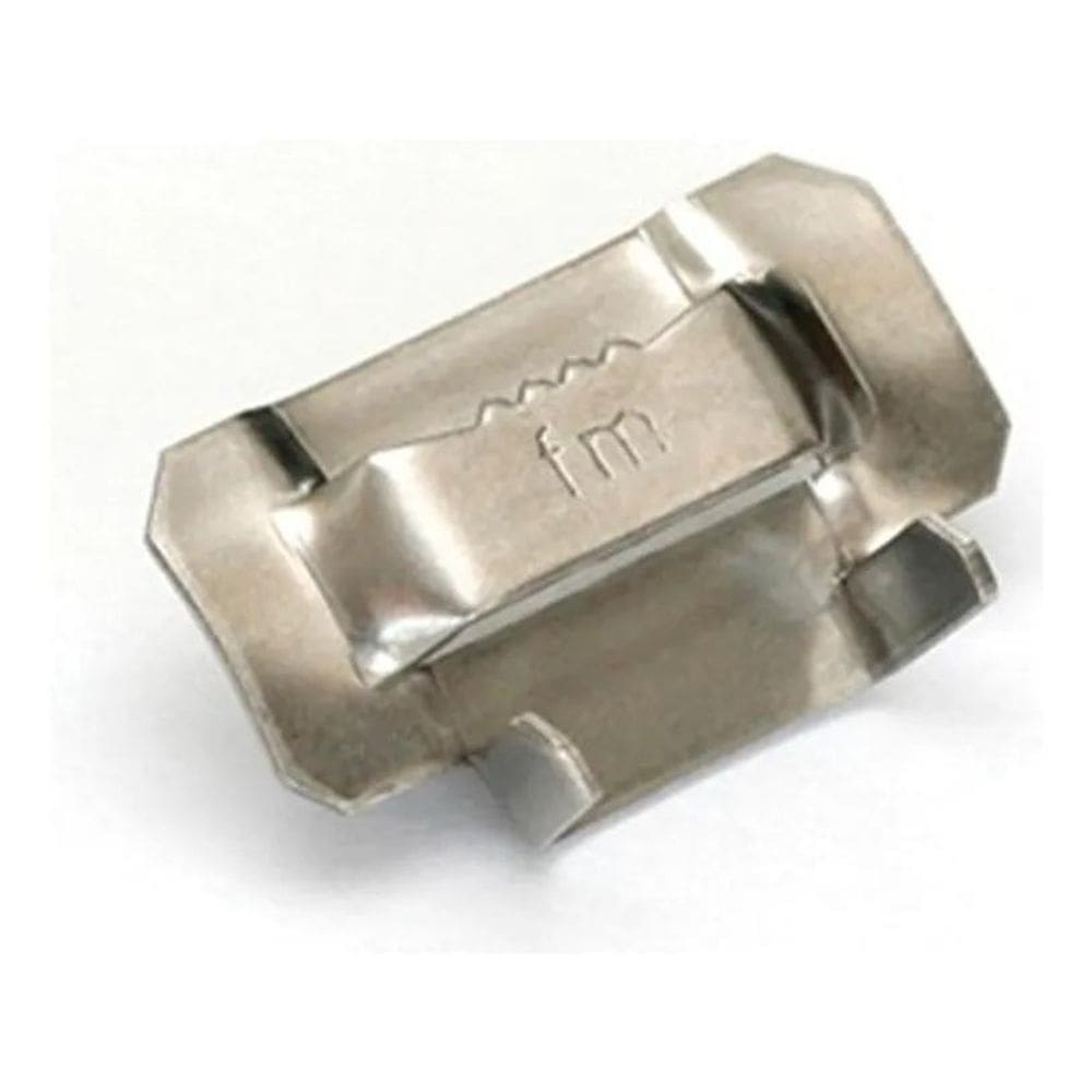 Kit 100 Fechos Para Fita De Cintar Poste Em Aço Inox 3/4
