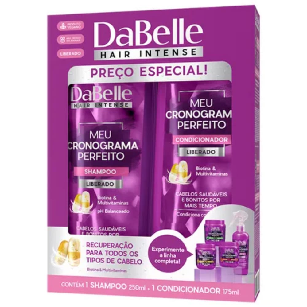Kit Shampoo E Condicionador Meu Cronograma Perfeito Dabelle