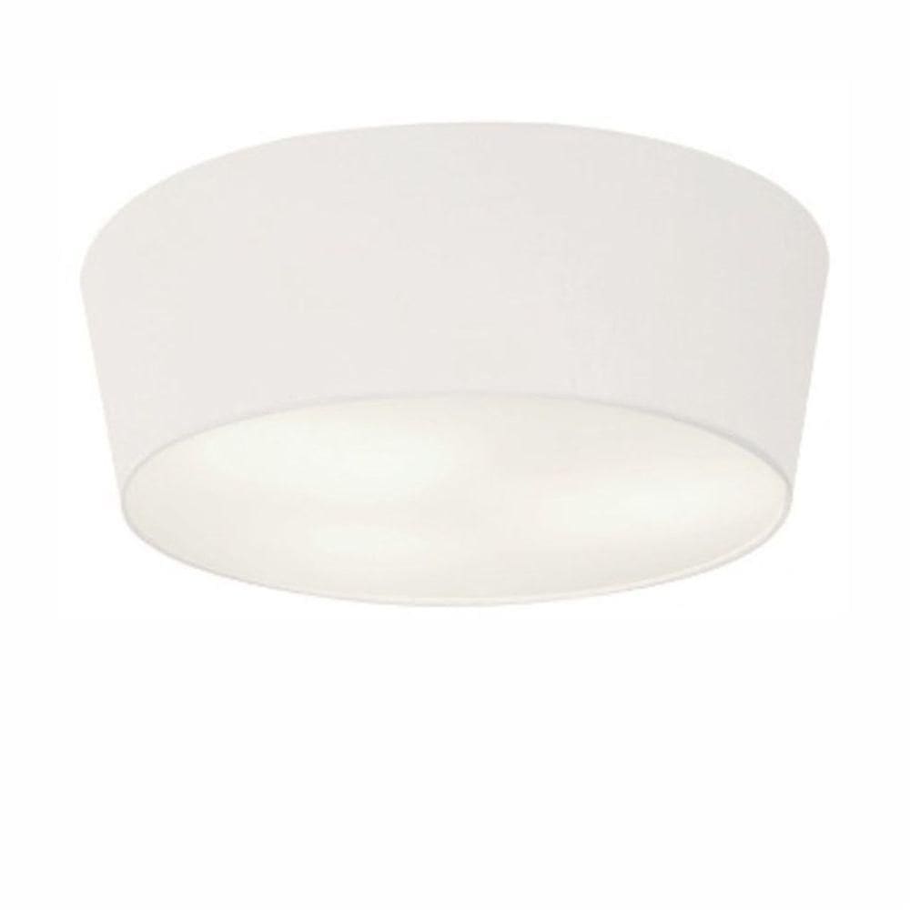 Plafon Cone Md-3004 Cúpula Em Tecido 15/50x40cm Branco - Bivolt