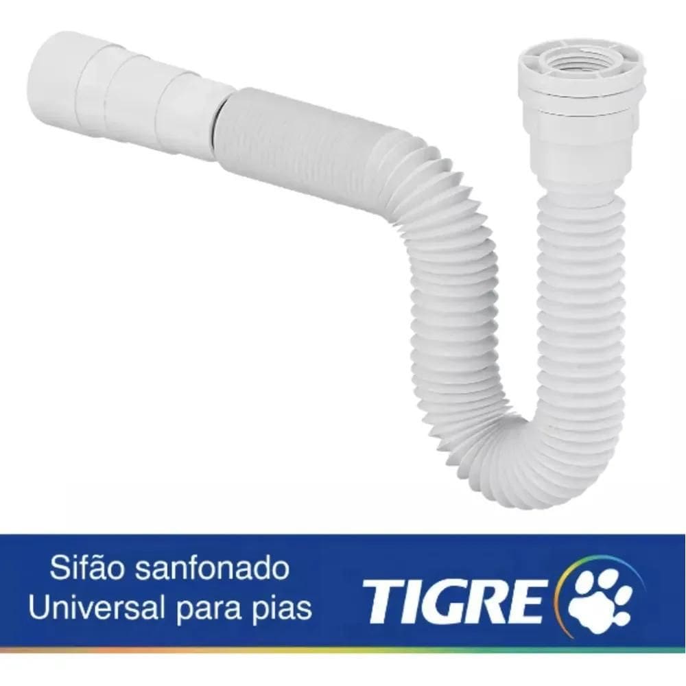 Tigre Sifão Ajustável Cor Branco