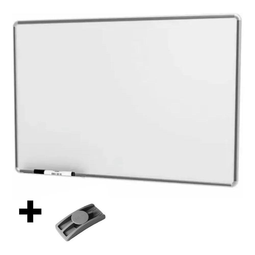 Quadro Branco Escola Moldura Alumínio 40X30 + Apagador Stalo