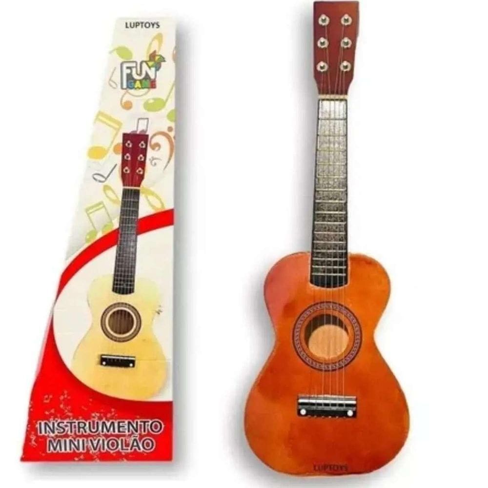 Mini Violão Infantil Madeira Envernizada Em Estoque