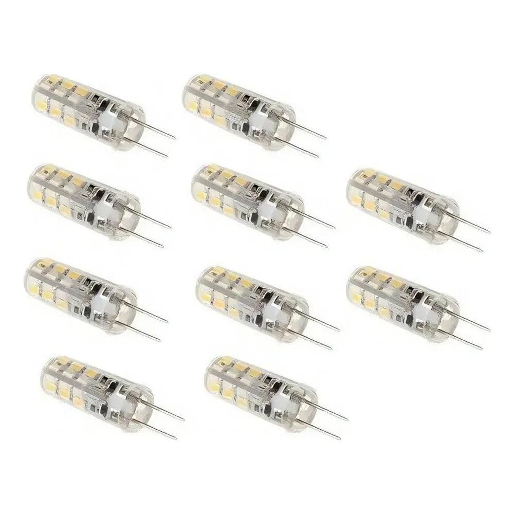 10 Lâmpada Halogena Bipino G4 2W Lustres Luminárias 110V220V