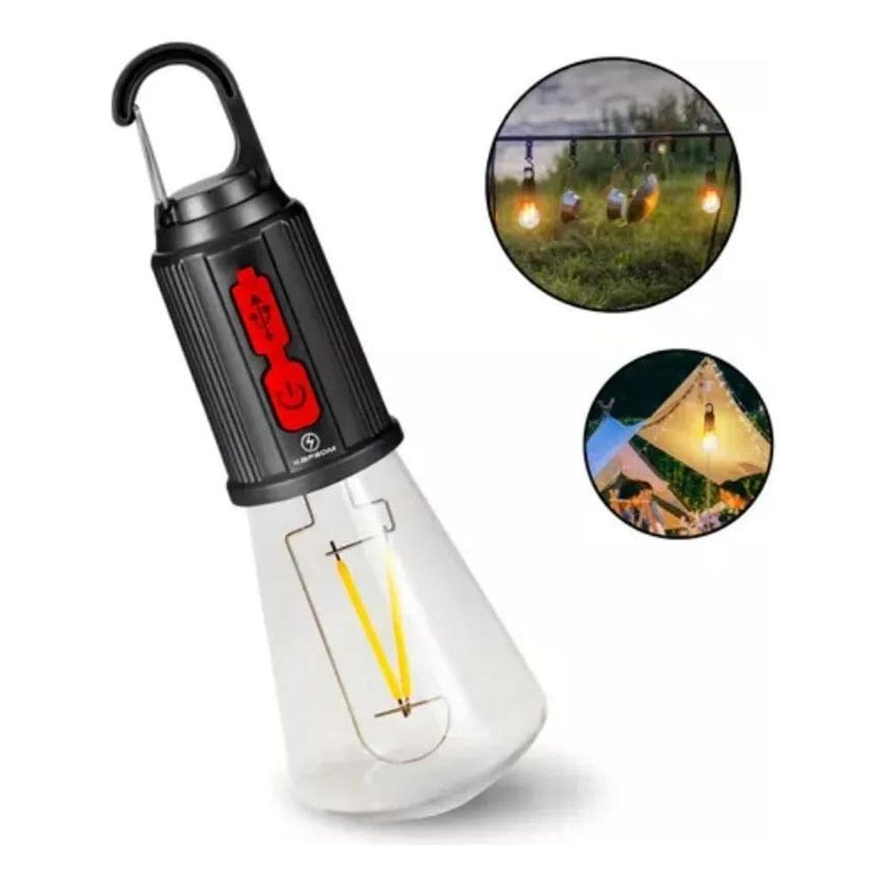 Lâmpada Recarregável Para Barraca De Acampamento E Pesca