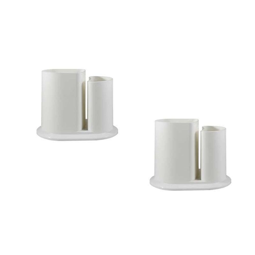 Kit 2 Porta Lápis Duo Branco Plástico