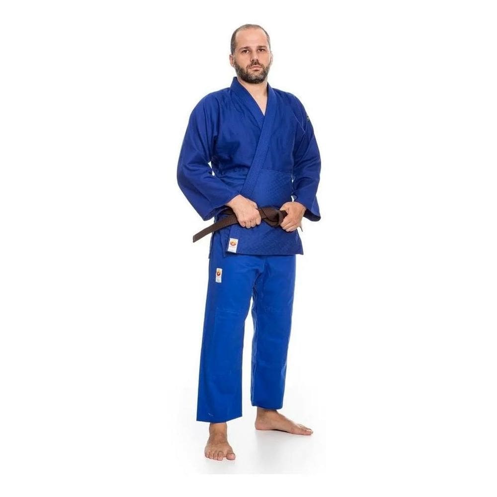Kimono Judo Trançado Adulto Azul