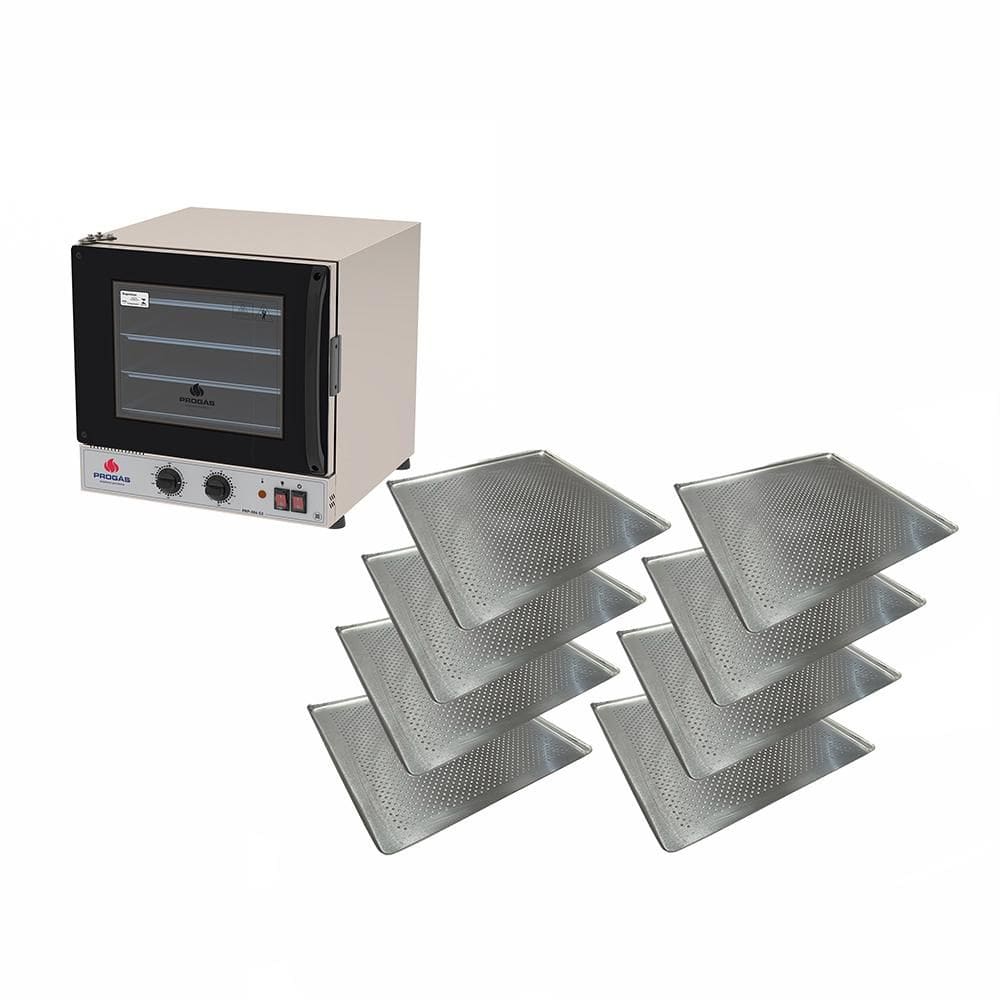 Forno Turbo Prp-004 g2 127v Preto Progás + 8 Assadeiras Cimapi