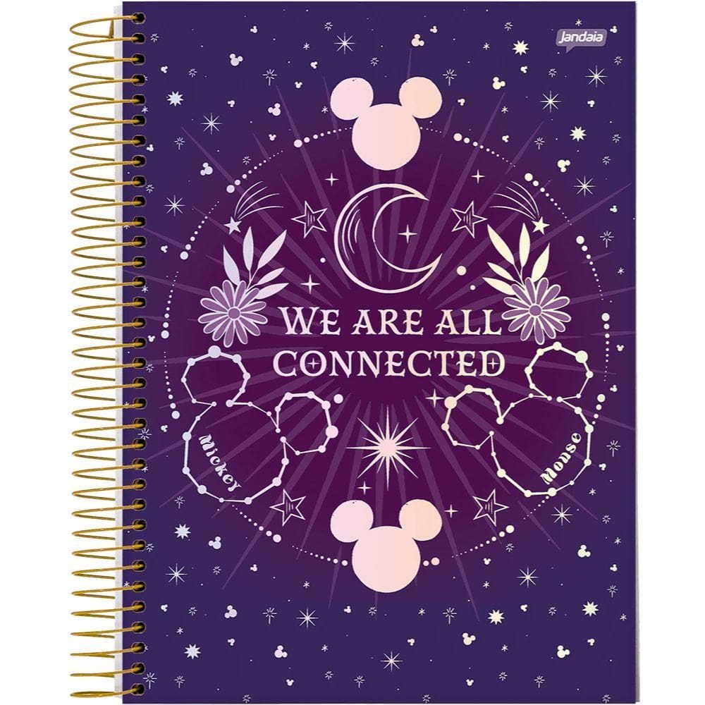 Caderno Univ. 160fls 10Mat. Mickey Arts Magic Capa 4-Jandaia