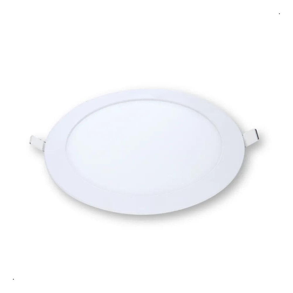 Painel De Led Embutir Redonda Branca Flat Led 18W Biv Estrut