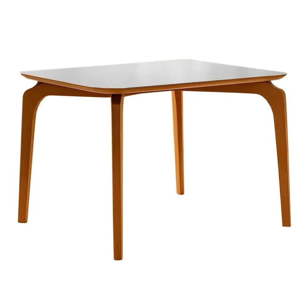 Mesa Capri 120x80 COM Vidro Valverde Cor Cinamomo Off White