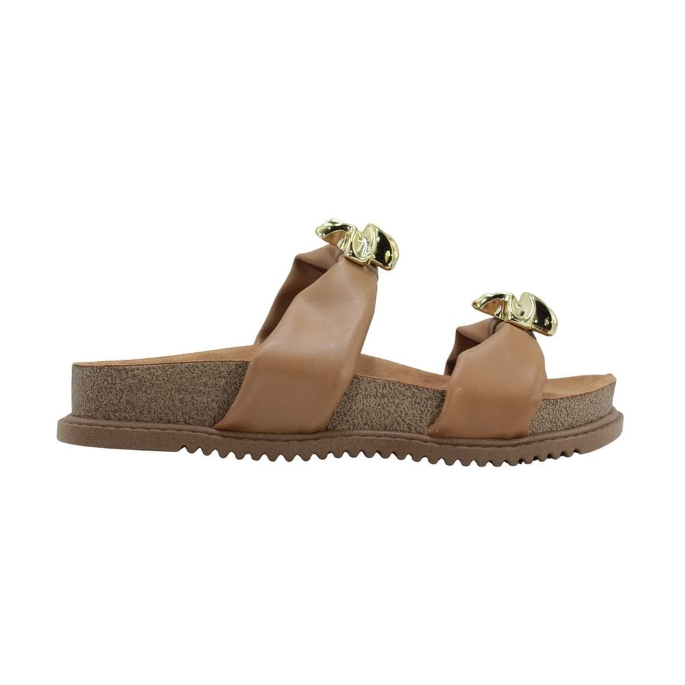 Tamanco Feminino Beira Rio 8523.115 Napa Pele Camel
