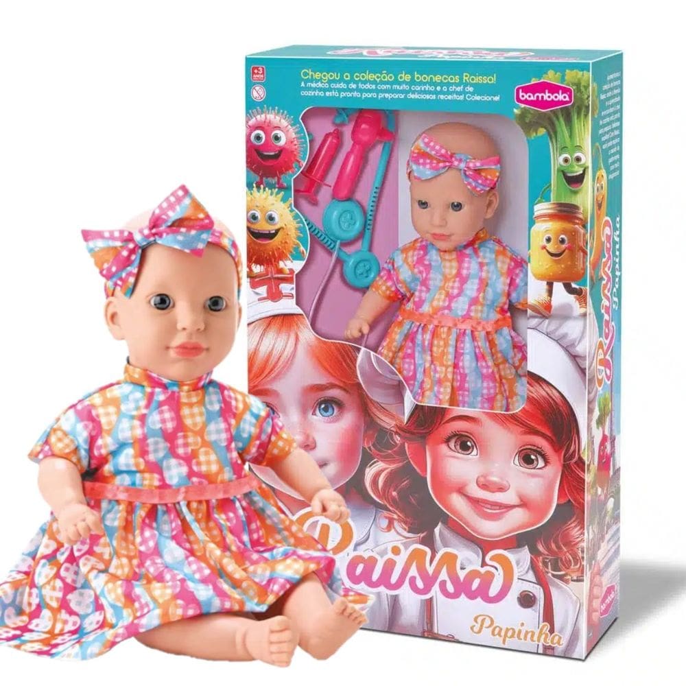 Boneca Raissa Menina Bebê Reborn Dodoi Kit Médico 927 Bambola