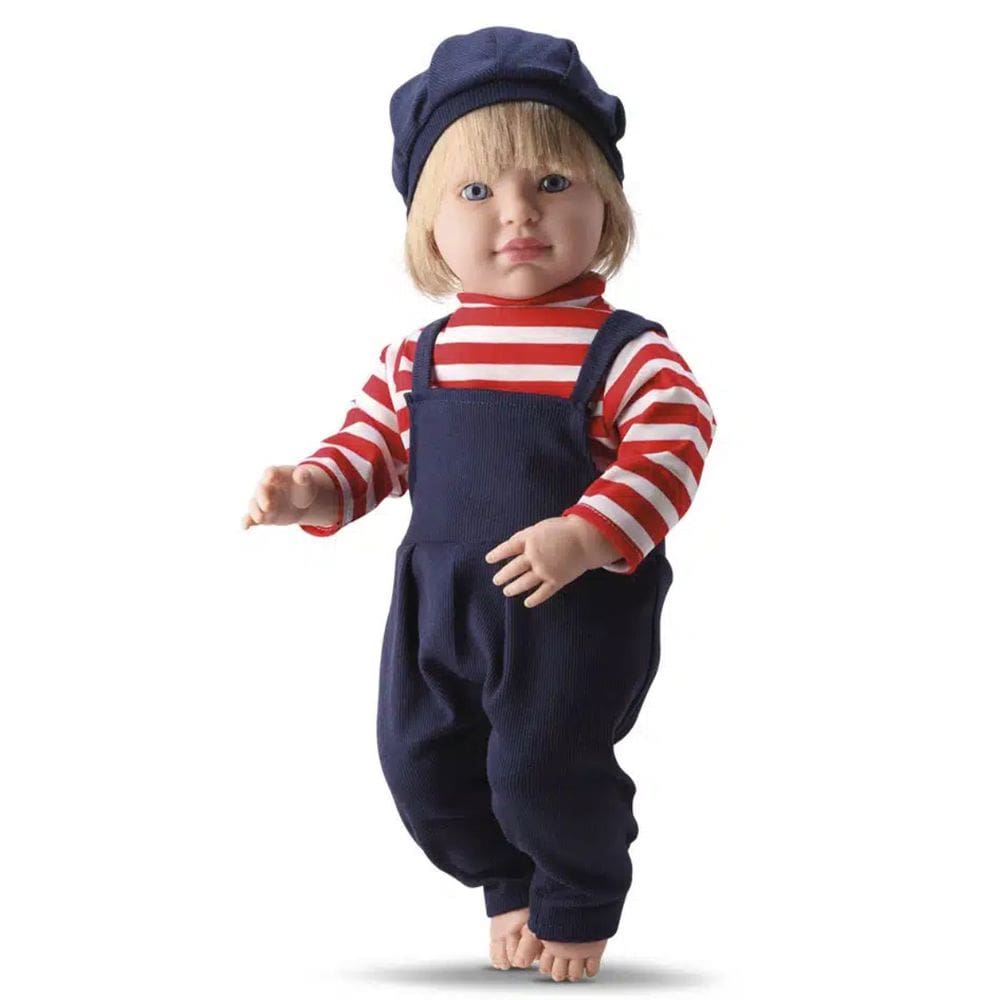 Boneco Bebe Loui Grande 53cm Menino Baby Loiro Bambola