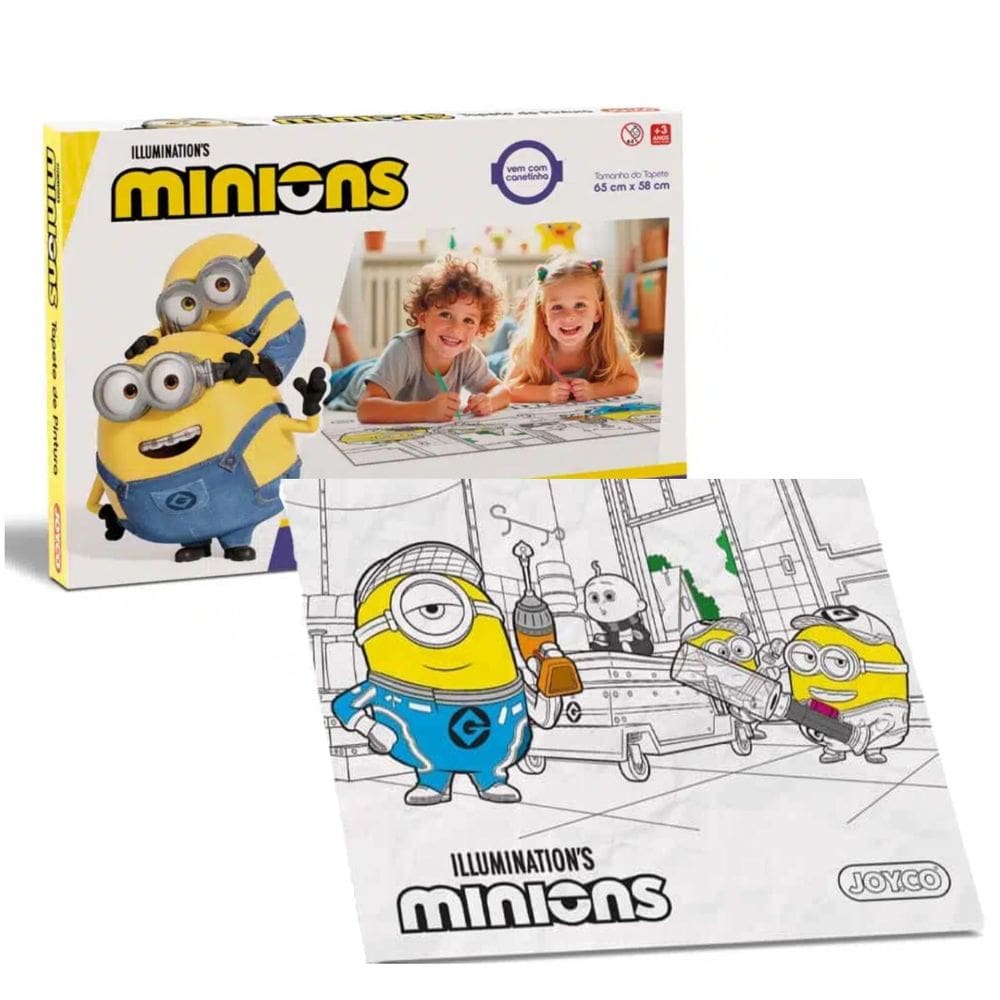 Tapete De Colorir Minions Lavável Mágico P/ Crianças Bambola