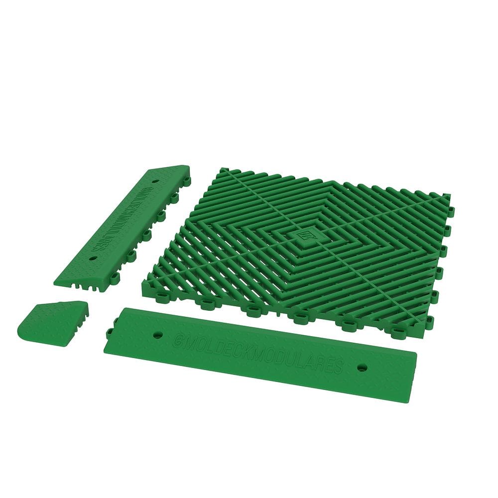 Cantoneira Fixação/Acabamento Deck/Piso Modular Verde Folha