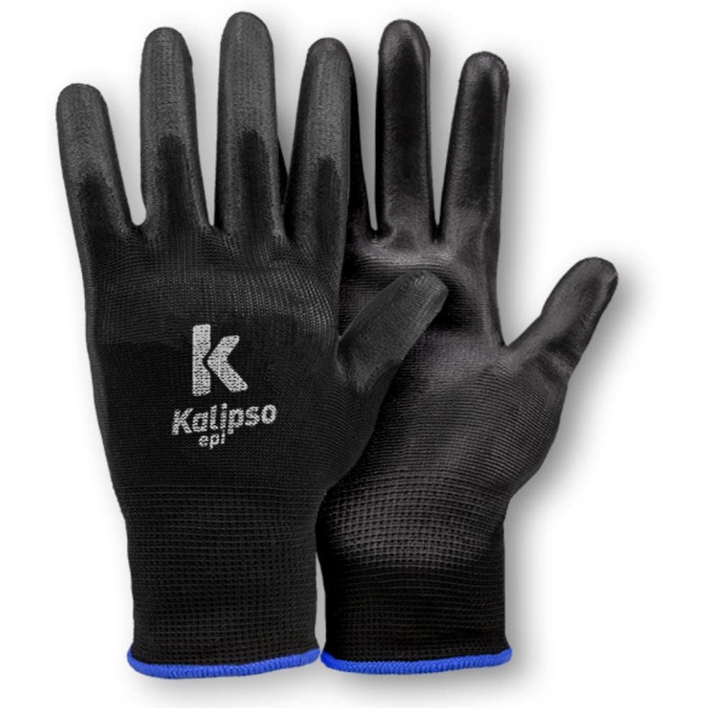 Luva De Segurança Térmica Para Alta Temperatura Até 100° Anticorte PU Preta Kalipso