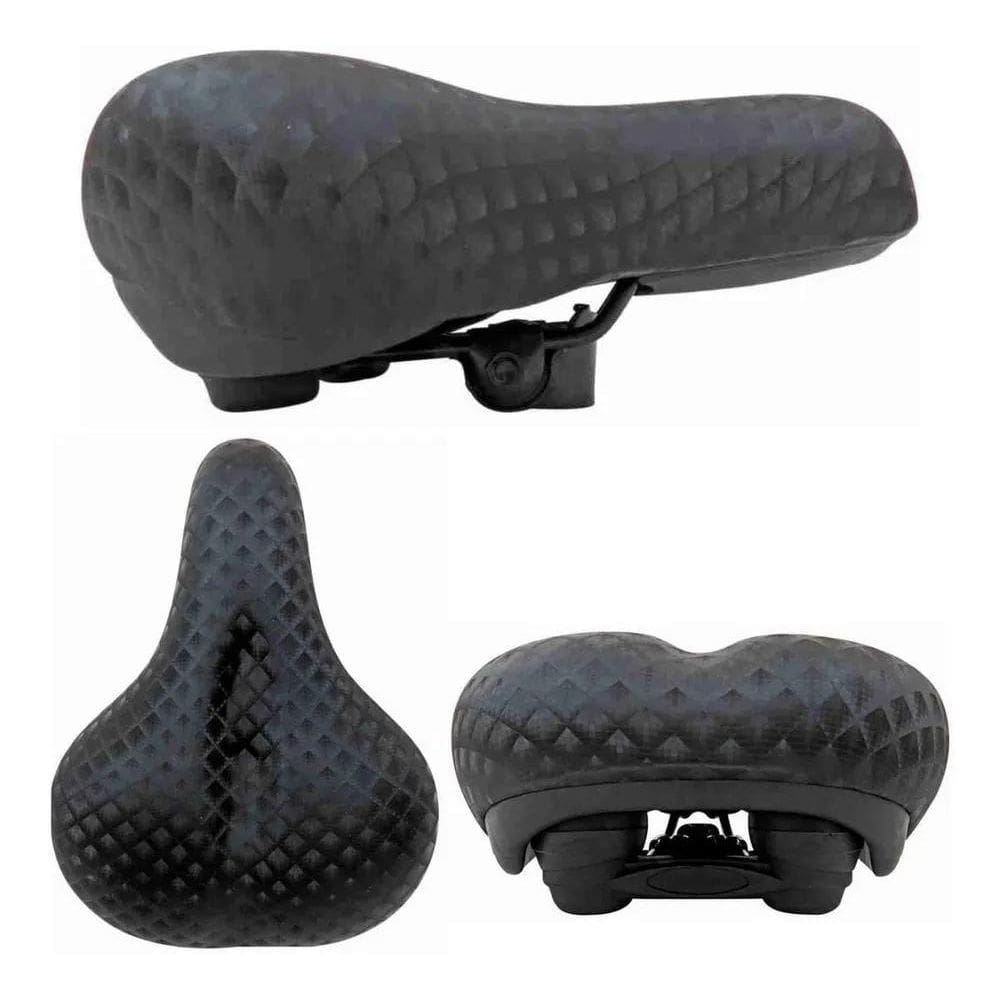 Selim Super Preto Confortável Duas Molas Para Bicicleta Bike